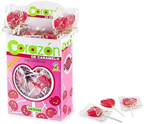 Sucette coeur gout cerise - Lot de 200 - coloration