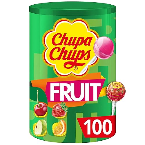 Chupa Chups - Tubo 100 Sucettes Aux Fruits - Parfums