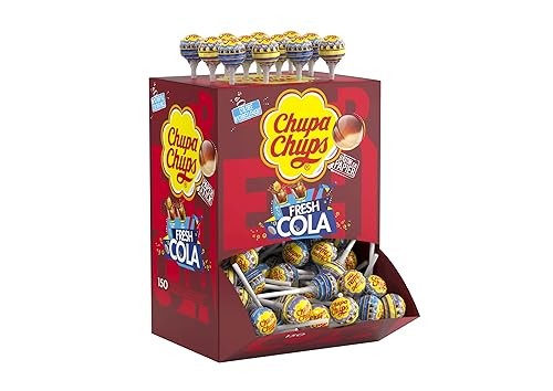 Chupa Chups - Boîte Carton 150 Sucettes Fresh Cola -