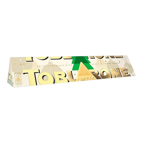 TOBLERONE - Barre Toblerone au Chocolat Blanc avec Nougat au