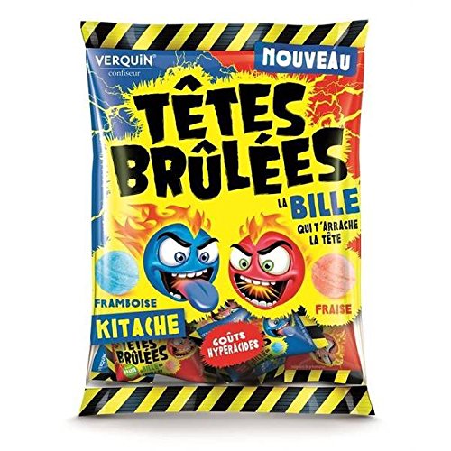 Verquin têtes brûlées fraise et framboise kitache 135g - (