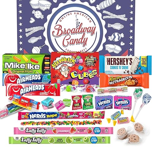 Broadway Candy Assortiment Bonbons Américains Coffret Cadeau – Lot au