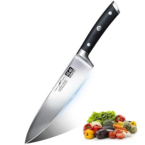 SHAN ZU Couteau de Chef 20cm, Couteau de Cuisine Professionnel