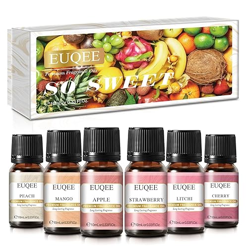 EUQEE Kit Huiles Parfumées Aromathérapie Fruitée, So Sweet - Fraise,