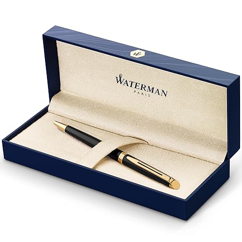 Waterman Hémisphère stylo bille luxe | noir brillant avec attributs