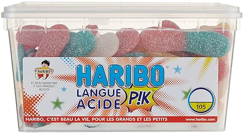 Haribo Bonbon Gélifié Langue Acide Pik x 105 Pièces -
