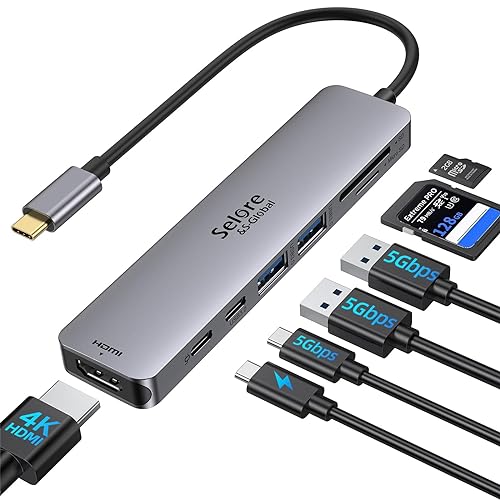 Adaptateur USB C, Hub USB C HDMI 4K, PD 100W,