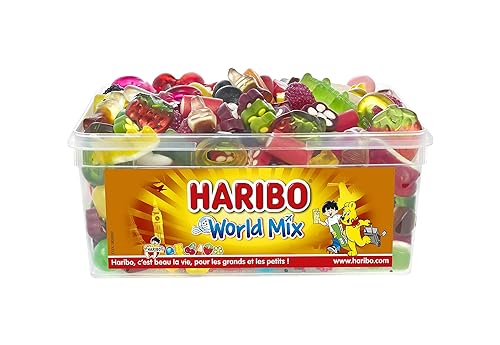 HARIBO Worldmix Assortiment de Bonbons Boîte de 900 g 1