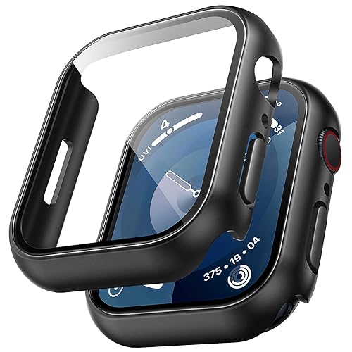 TAURI 2 Pièces PC Coque Compatible avec Apple Watch Series