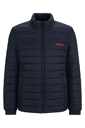 HUGO Hommes Benti2221 Veste Slim déperlante à Logo imprimé