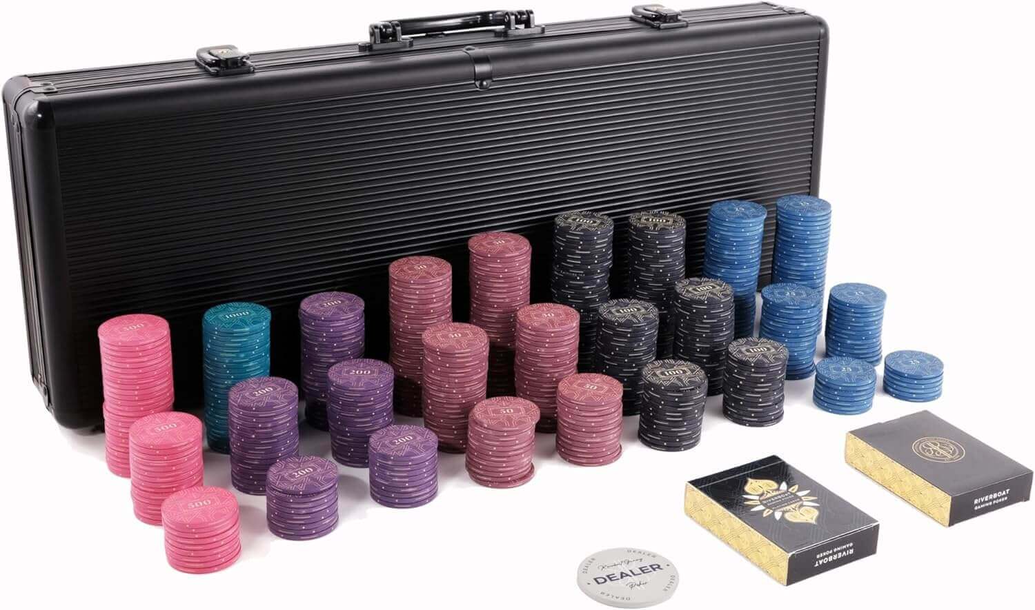 mallette de poker professionnel jetons haut de gamme