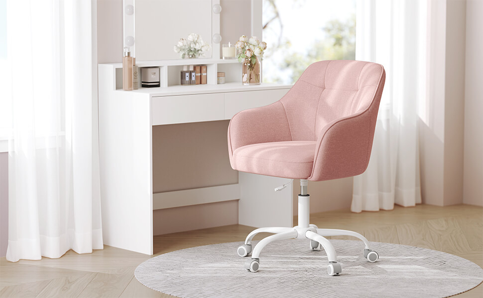fauteuil bureau rose design