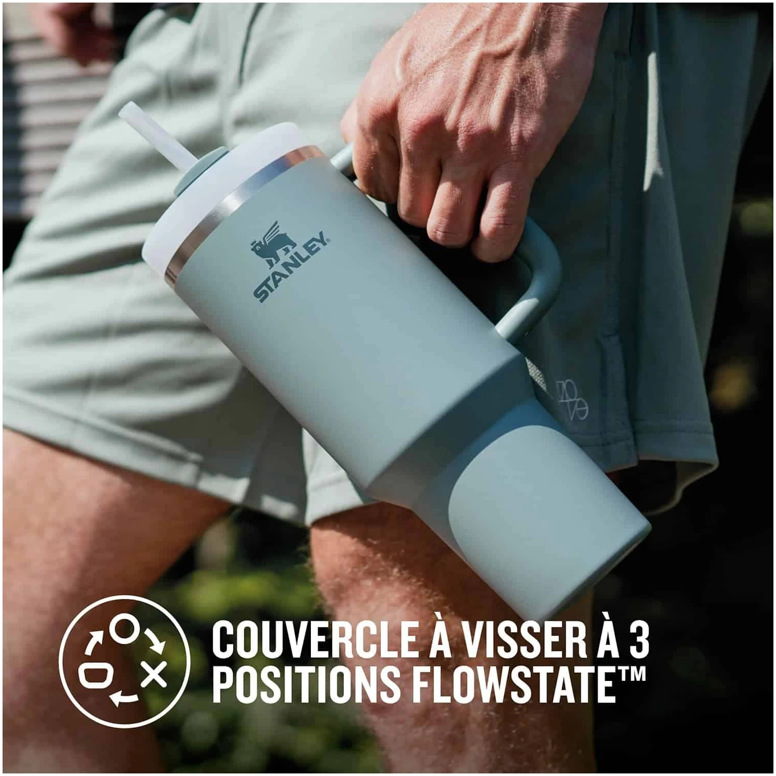 Gourde Stanley Quencher H2.0 1.2L Mug Isotherme avec Paille – Image 5