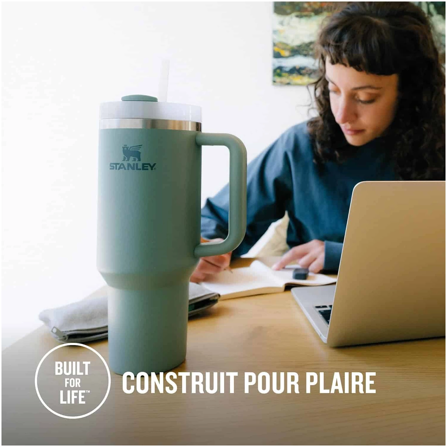 Gourde Stanley Quencher H2.0 1.2L Mug Isotherme avec Paille – Image 7