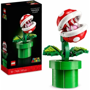 Lego Super Mario Plante Piranha, Tuyau et 2 Pièces de Monnaie