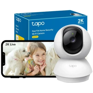 Tapo 2K(3MP) Caméra Surveillance WiFi intérieure 360° C210, Vision nocturne