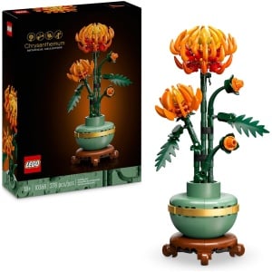 LEGO Botanicals Le Chrysanthème - Décoration avec Fleurs artificielles - Set de Construction pour Adulte - Activité relaxante et créative pour Amoureux des Plantes - Cadeau pour Femme ou Homme 10368