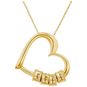Collier Personnalisé AutoCadeau Maman Mamie Cœur Prénom