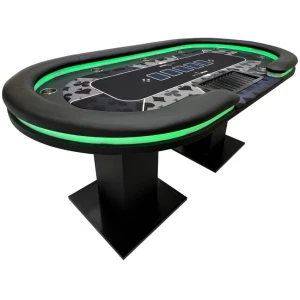Table de Poker LED AutoCadeau Home Deluxe avec éclairage LED 213 cm