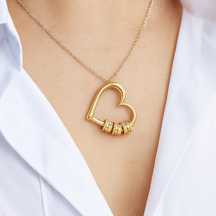 Collier Personnalisé AutoCadeau Maman Mamie Cœur Prénom – Image 2
