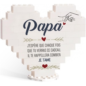Plaque Cœur Personnalisée AutoCadeau pour Papa