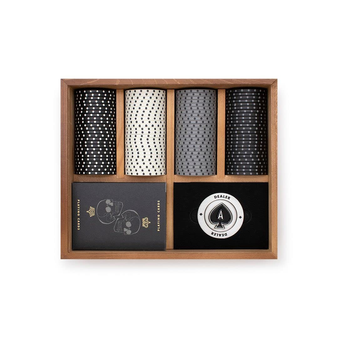 Ensemble de Poker de Luxe Iron & Glory dans Boîte en Bois avec Jetons Personnalisés – Image 2