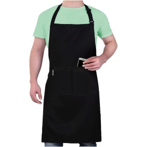 Tablier de cuisine AutoCadeau étanche avec 3 poches réglable homme femme