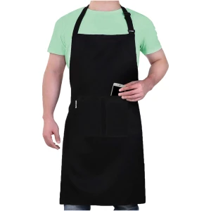 Tablier de cuisine AutoCadeau étanche avec 3 poches réglable homme femme