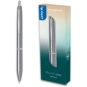 Stylo bille premium Acro 1000 Argenté AutoCadeau en coffret cadeau