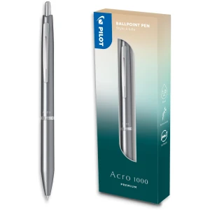 Stylo bille premium Acro 1000 Argenté AutoCadeau en coffret cadeau