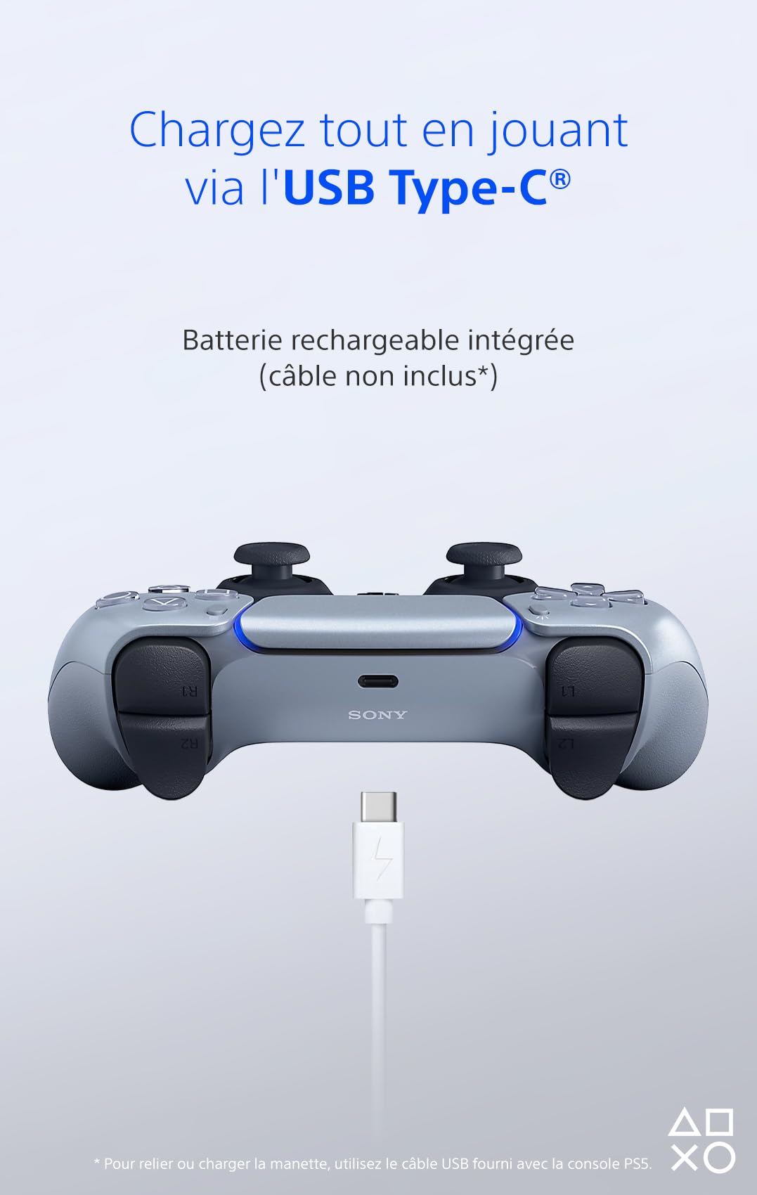 Manette PS5 DualSense AutoCadeau Sans fil Sterling Silver – Image 5