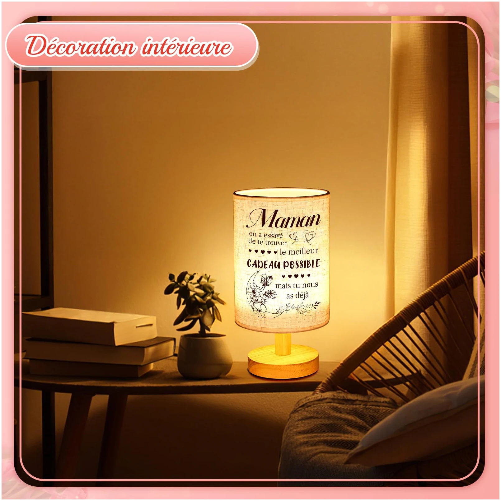 Lampe de Table Personnalisée AutoCadeau pour Mamie Grand-mère – Image 6