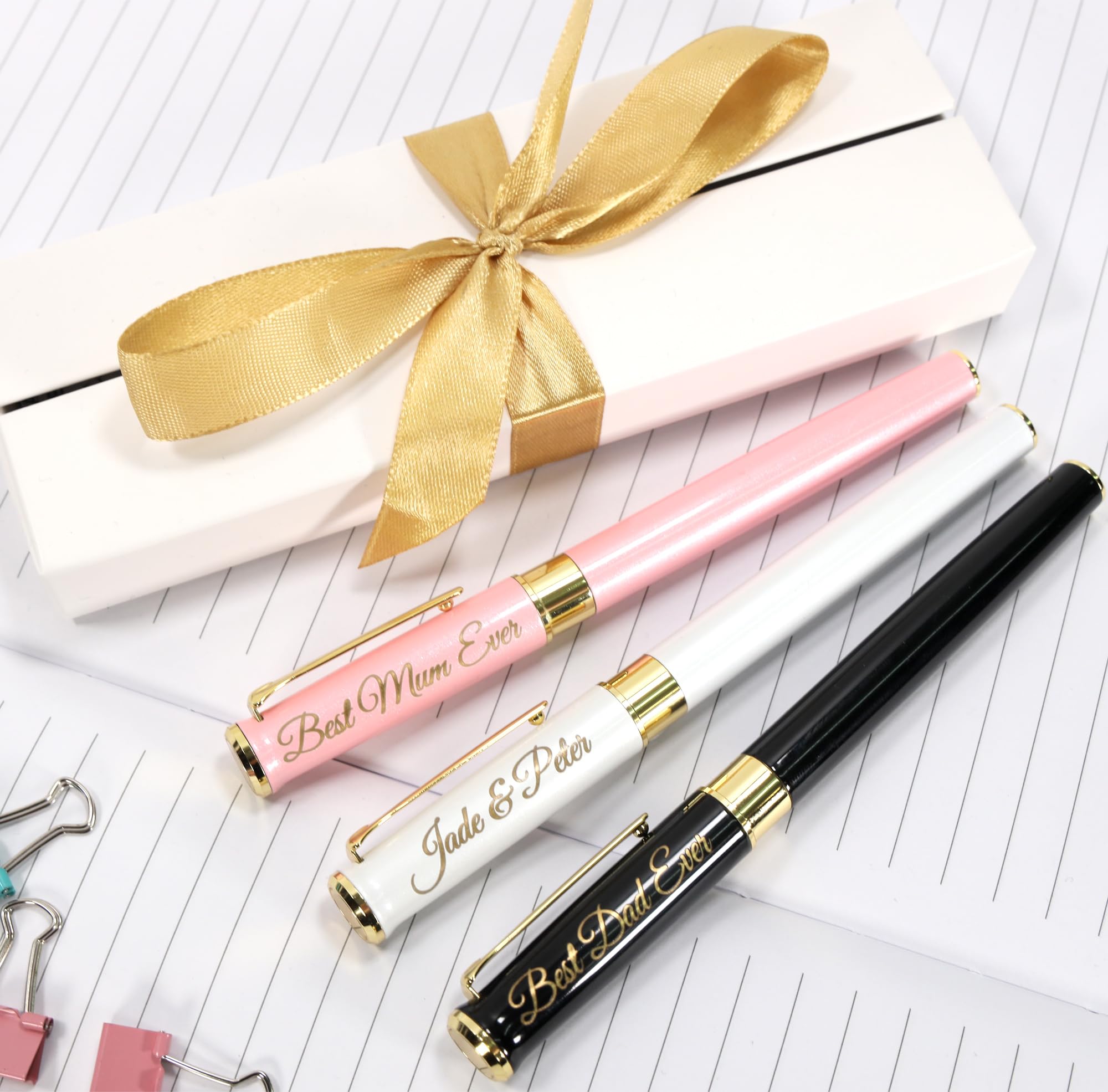 Stylo métallique personnalisé AutoCadeau avec coffret cadeau et gravure laser – Image 3