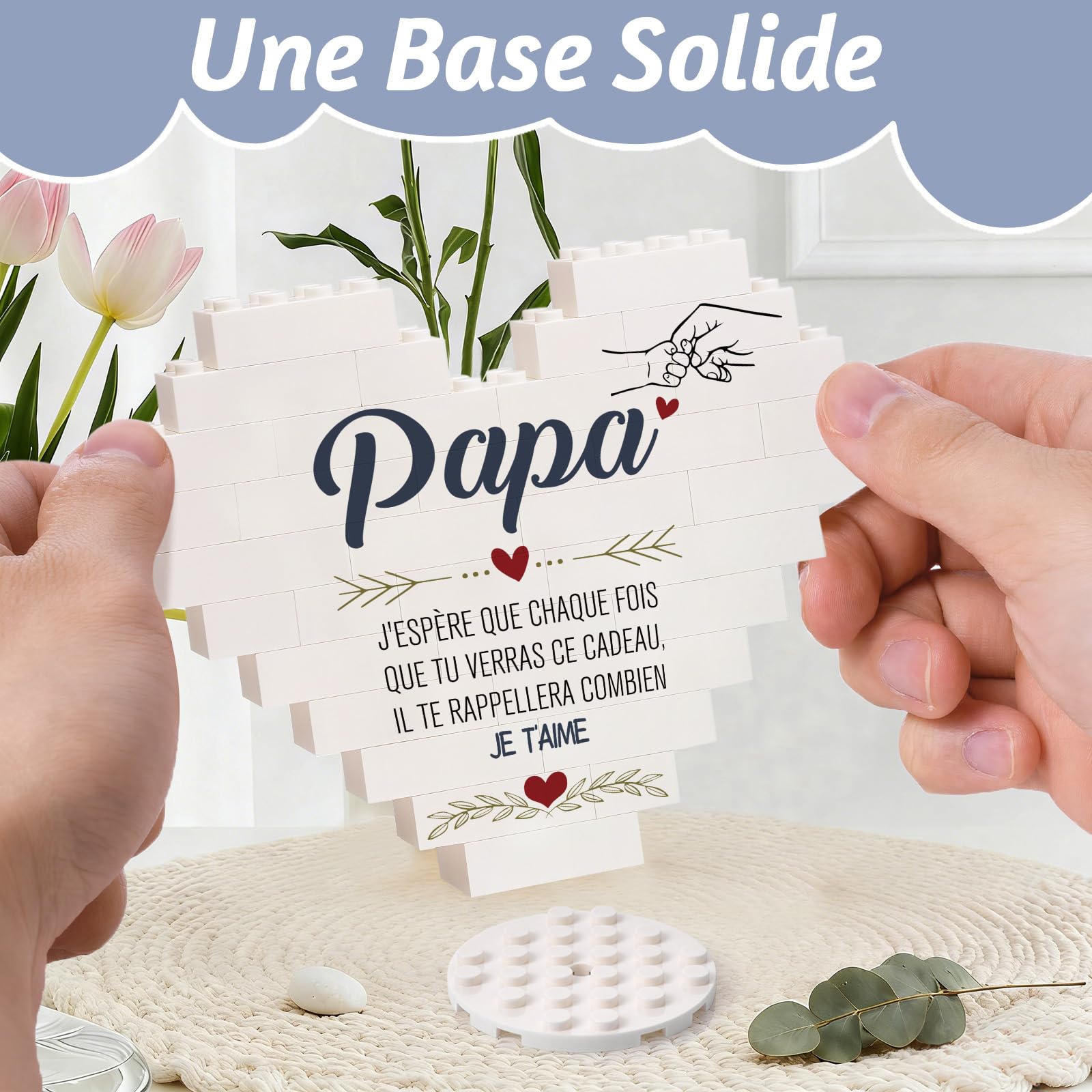 Plaque Cœur Personnalisée AutoCadeau pour Papa – Image 6