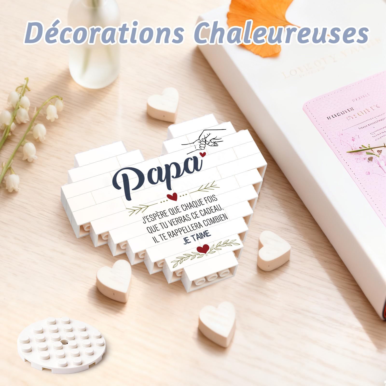 Plaque Cœur Personnalisée AutoCadeau pour Papa – Image 4