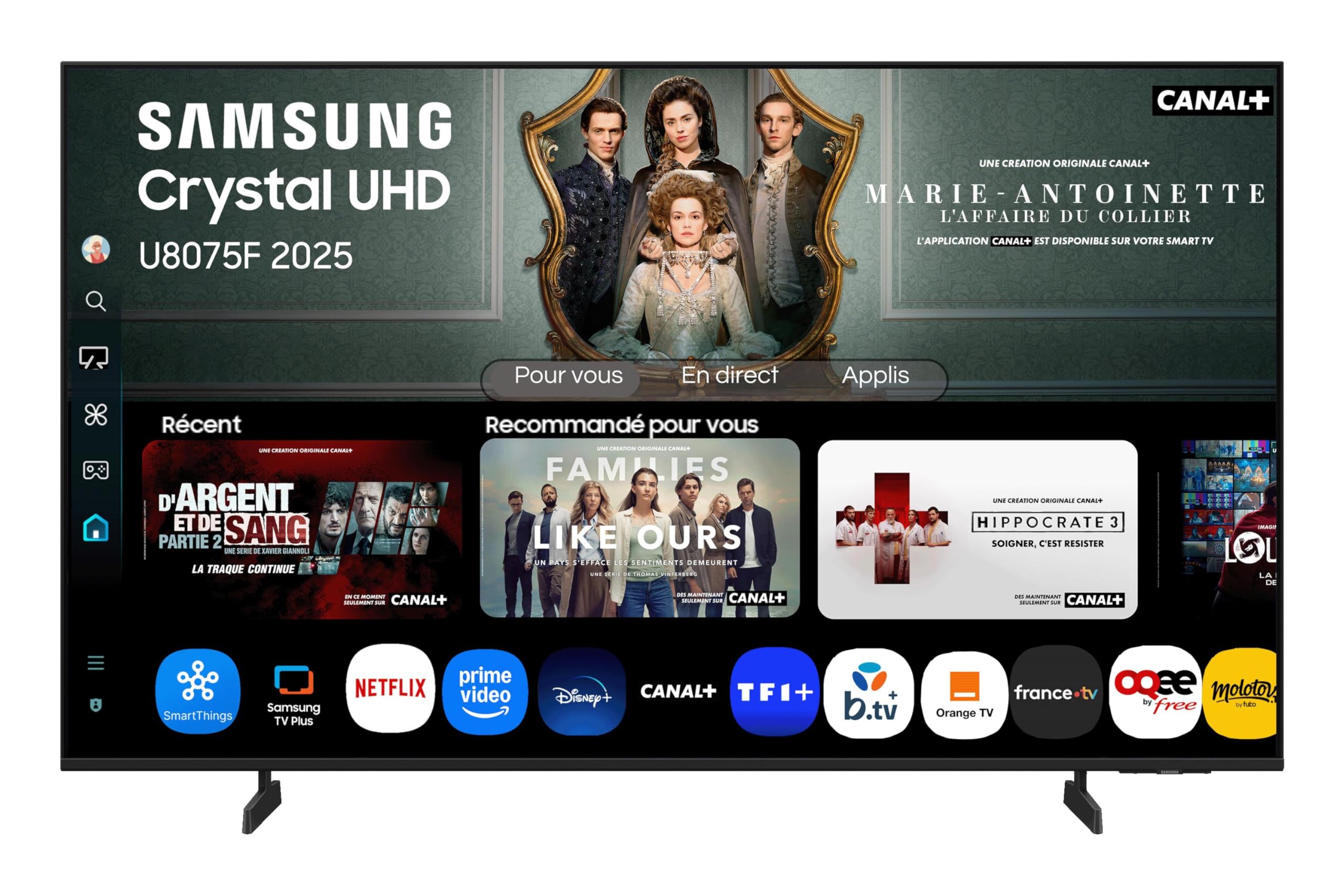 TV 43 Pouces Crystal UHD AutoCadeau 43U8075F 4K Smart TV