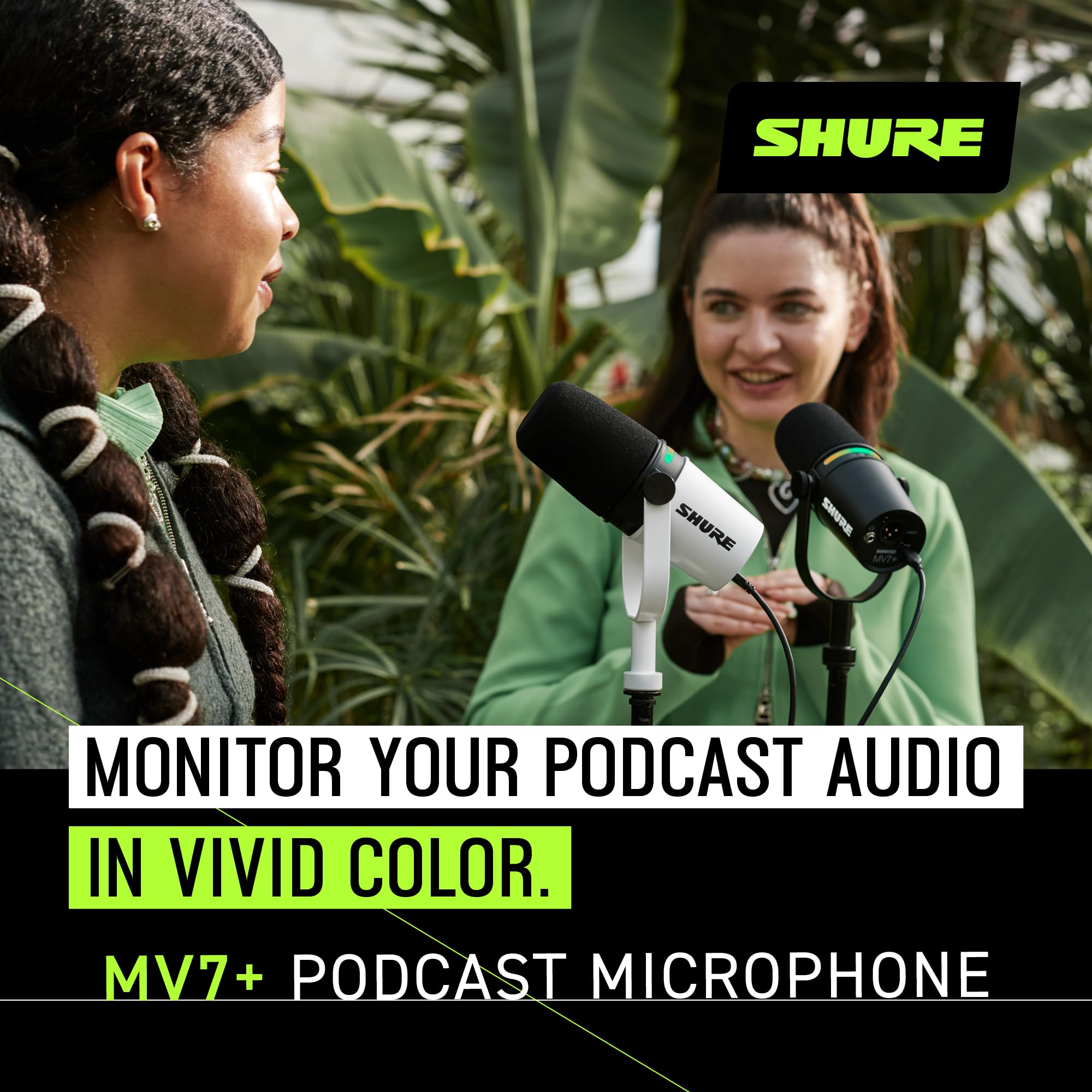 Microphone Shure MV7+ AutoCadeau Podcast USB-C XLR Noir – Image 4