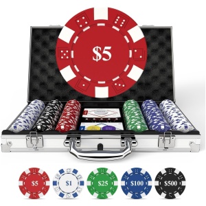 Mallette de Poker AutoCadeau Coffret Aluminium 300 Jetons Numérotés