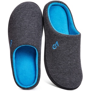 Chaussons Homme AutoCadeau VeraCosy Bicolore Mémoire de Forme