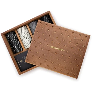 Ensemble de Poker de Luxe Iron & Glory dans Boîte en Bois avec Jetons Personnalisés