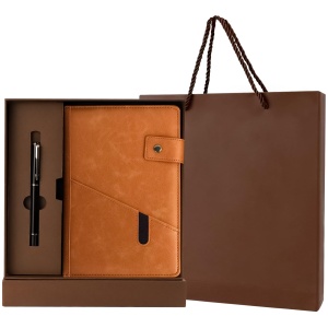 Carnet en Cuir AutoCadeau A5 avec Stylo et Boîte Cadeau