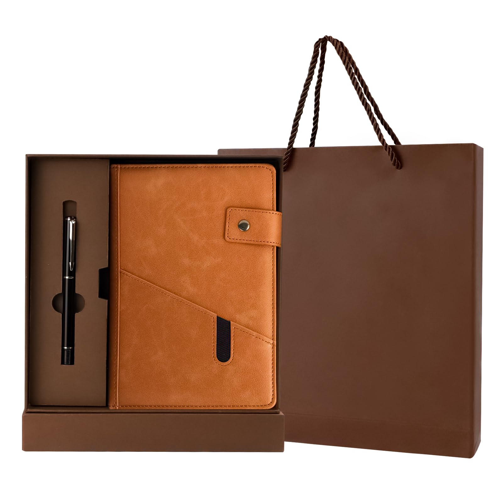 Carnet en Cuir AutoCadeau A5 avec Stylo et Boîte Cadeau