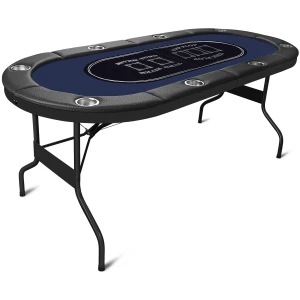 Table de Poker Pliable 8 Places AutoCadeau 181x81x74 cm