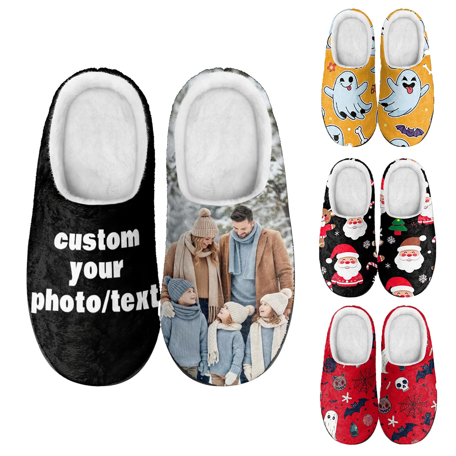 Pantoufles Personnalisées AutoCadeau Photos Textes Chaudes Antidérapantes