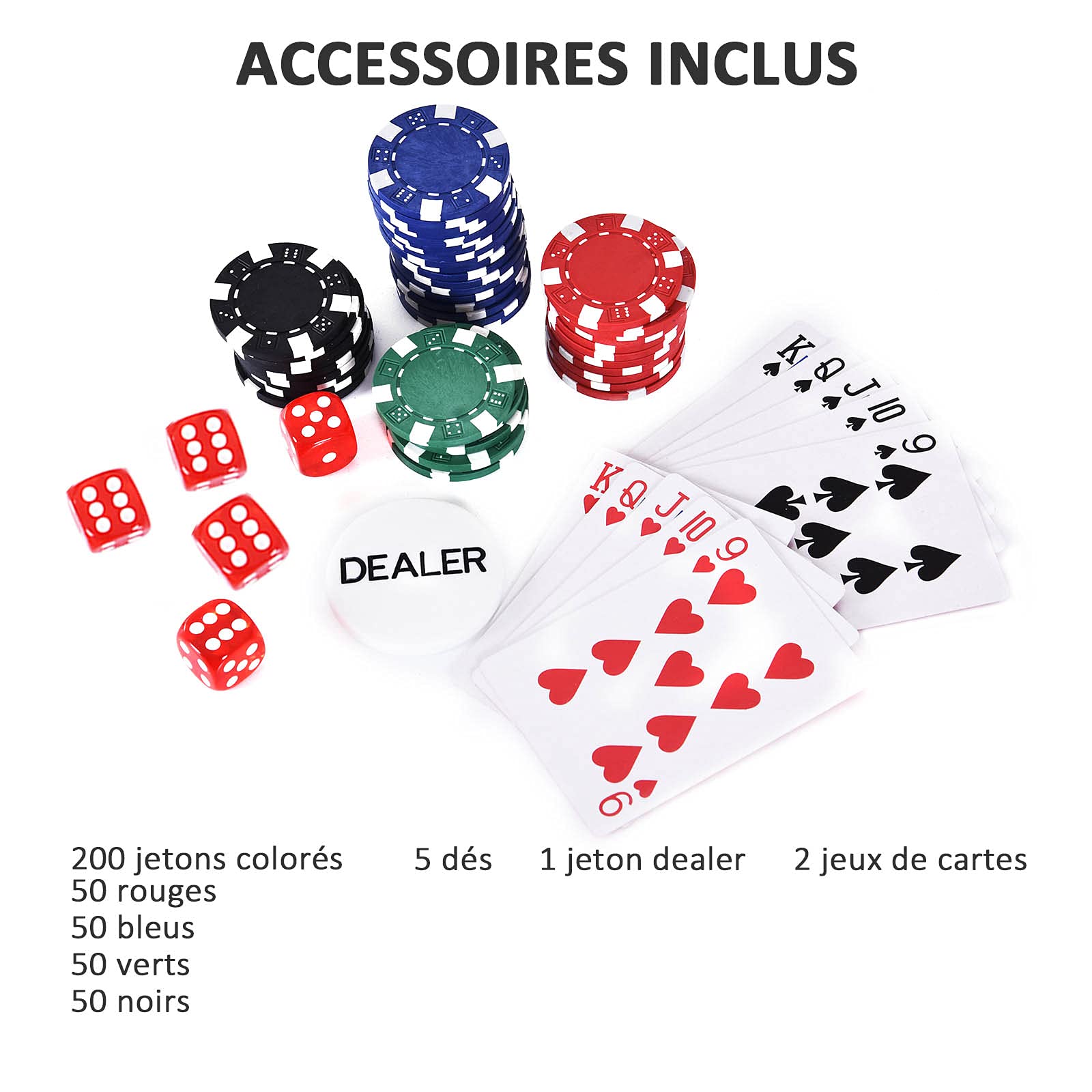 Mallette de Poker AutoCadeau Coffret Complet 200 Jetons Aluminium – Image 4