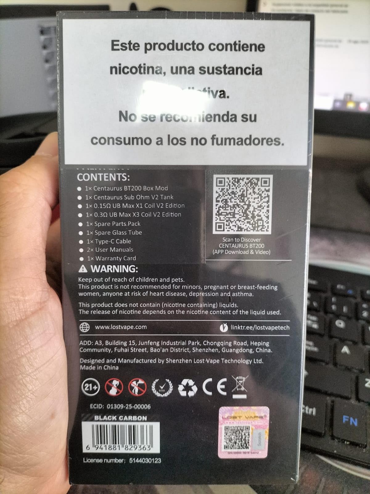 Kit Électronique AutoCadeau Lost Vape Centaurus BT200 Box Mod 200W Double 18650 – Image 4