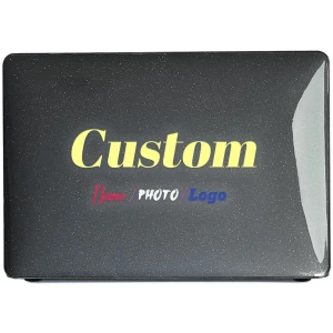 Coque personnalisée AutoCadeau pour MacBook Air 13 Pouces, Rigide Transparente Effet Pailleté Noir