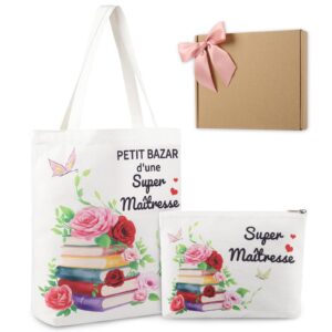 Tote Bag Personnalisé AutoCadeau Merci Maîtresse Fin d'Année