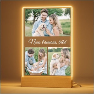 Lampe Personnalisée AutoCadeau avec Photo 3 Images