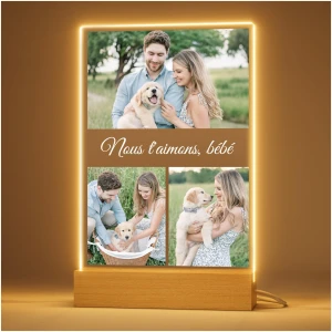 Lampe Personnalisée AutoCadeau avec Photo 3 Images